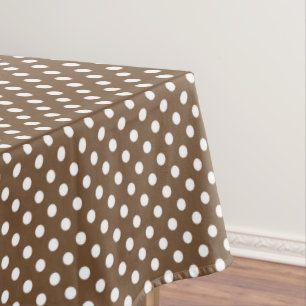 Toalha De Mesa Tablete marrom de jantar com padrão de bolinhas