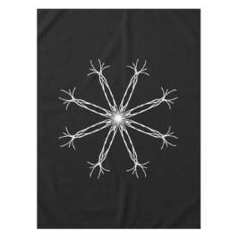 Toalha De Mesa Tablete, Preto e Branco, Caleidoscópio Flor