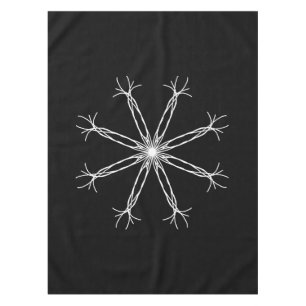 Toalha De Mesa Tablete, Preto e Branco, Caleidoscópio Flor