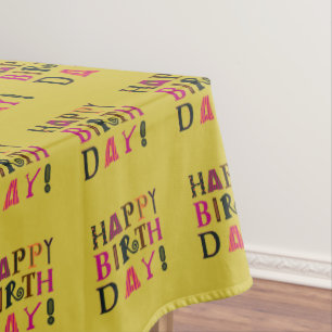 Toalha De Mesa Tábua de piquenique de aniversário feliz e diverti