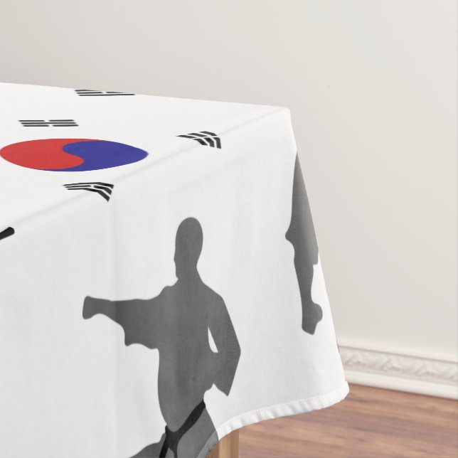 Toalha De Mesa Taekwondo Fighter Arte Marcial 태 권 도 Bandeira da C (Posição Original)