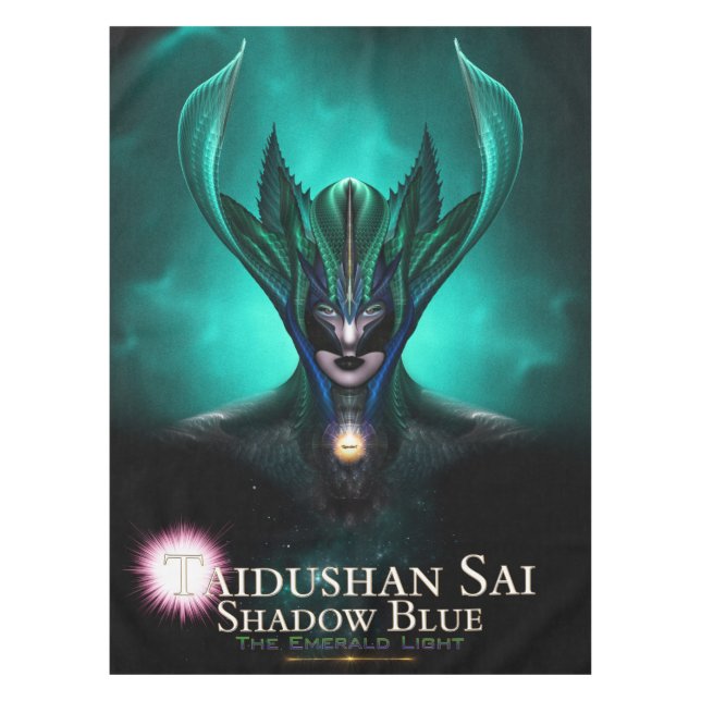 Toalha De Mesa Taidushan Sai Shadow Blue Emerald Light Tablecloth (Frente)