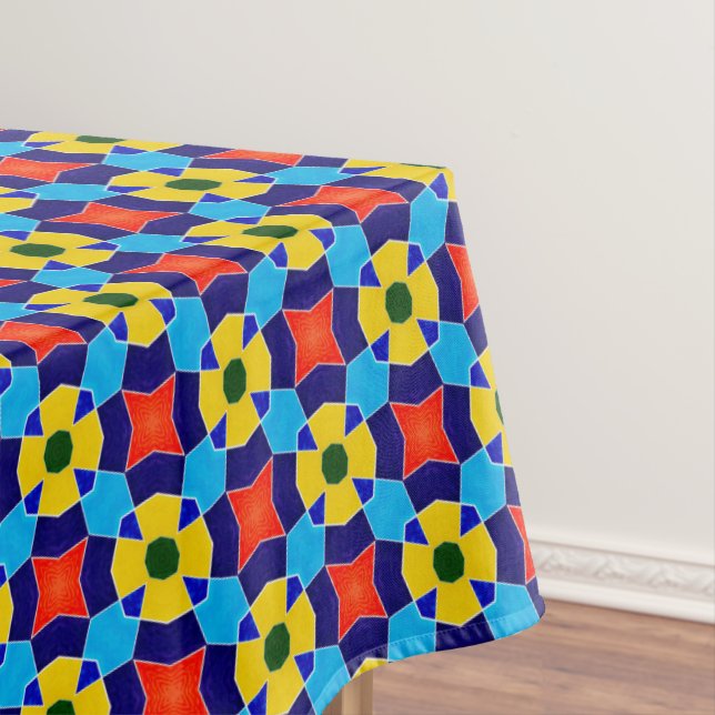 Toalha De Mesa Talavera Azulejo Colorida Tablecloth (Posição Original)