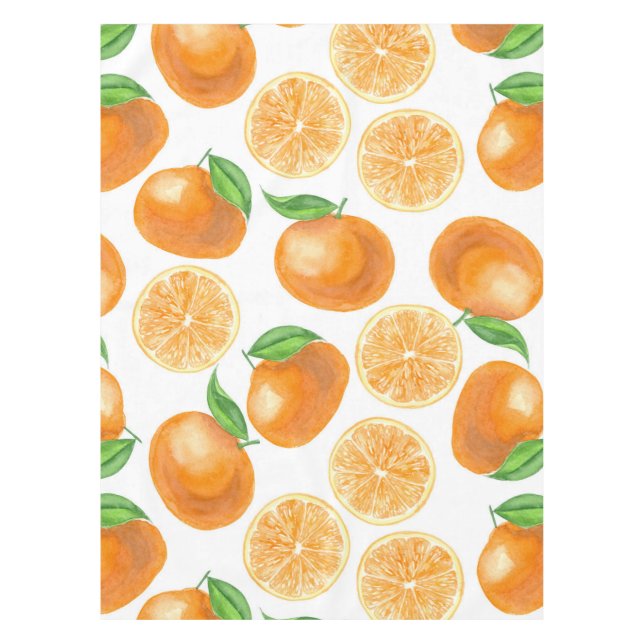 Toalha De Mesa Tangerinas de aquarela (Frente)