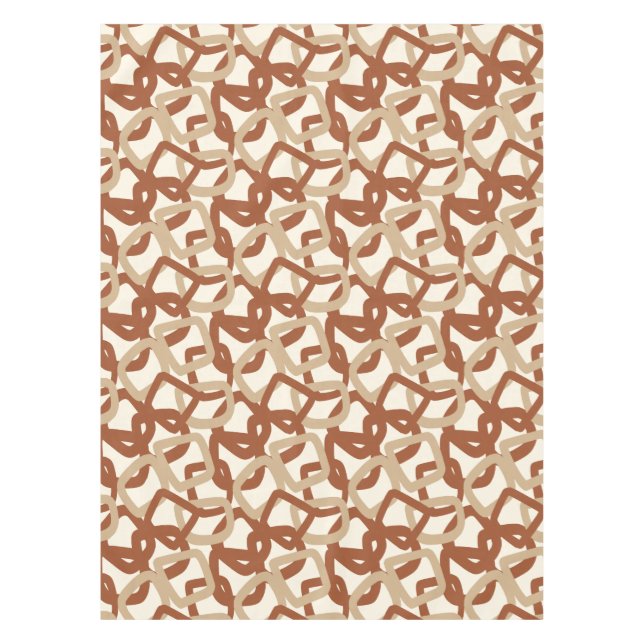 Toalha De Mesa Tangle Quadrado Creme Siena Queimada (Frente)
