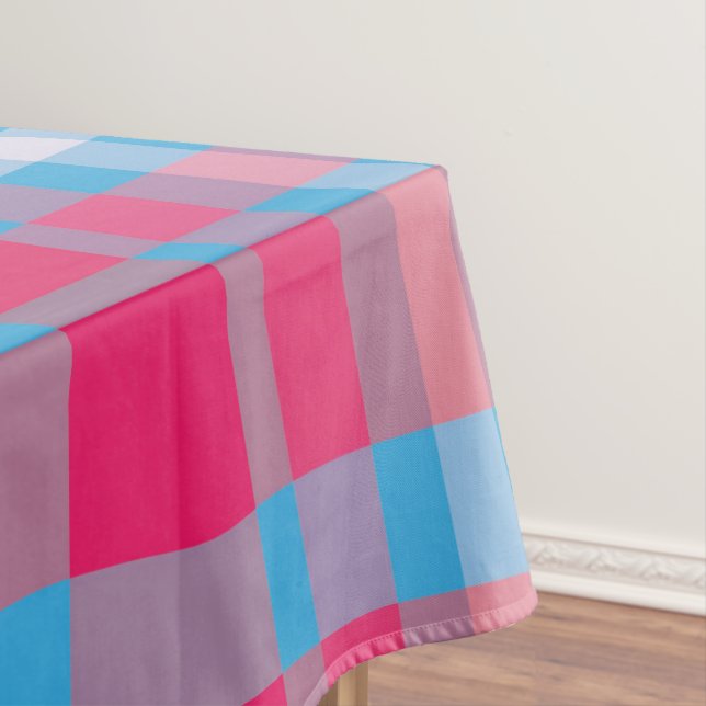 Toalha De Mesa Tartan azul e vermelho (Posição Original)