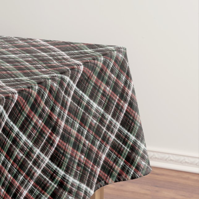 Toalha De Mesa Tartan de Natal texturizado.  (Posição Original)