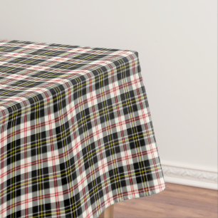 Toalha De Mesa Tartan escocês preto e branco de MacPherson do cl