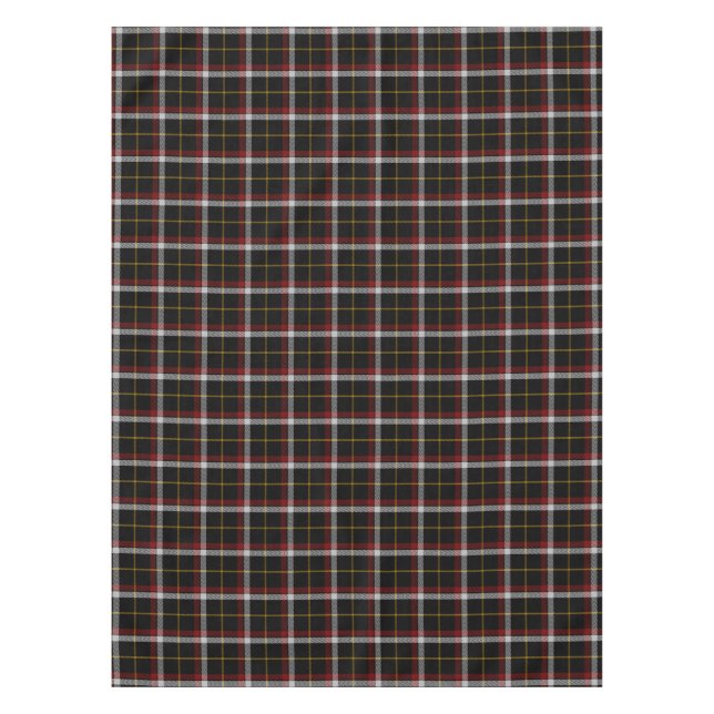 Toalha De Mesa Tartan preto do clã (Frente)