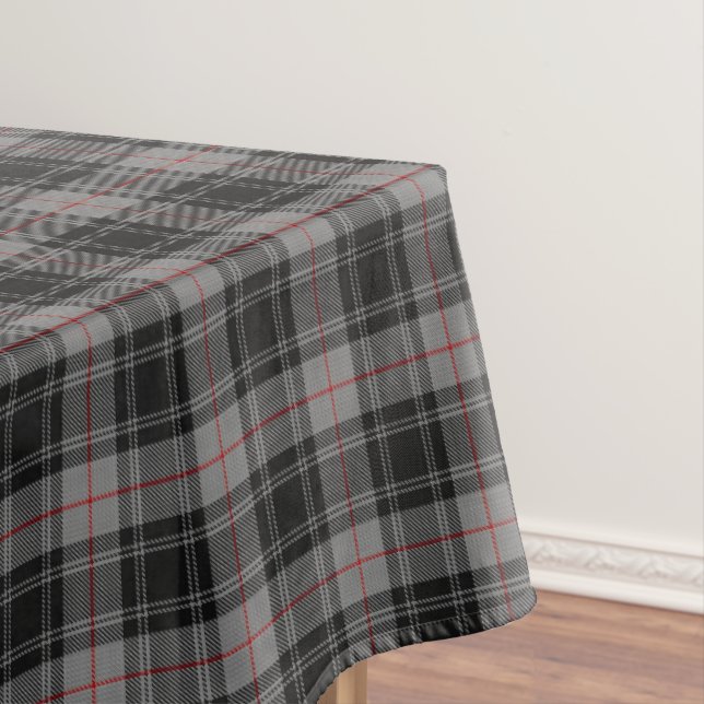 Toalha De Mesa Tartan vermelho preto cinzento de Moffat do clã (Posição Original)