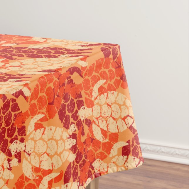 Toalha De Mesa Tartaruga do Mar de Honu-Havaiana Tapa-Papaya (Posição Original)