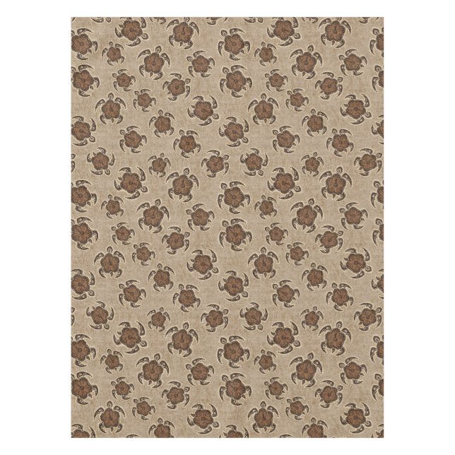 Toalha De Mesa Tartaruga havaiana de hibisco em batik Uhane Honu (Frente)