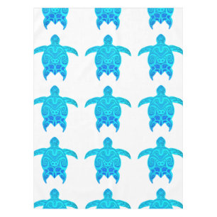 Toalha De Mesa Tartaruga tribal azul