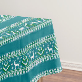 Toalha De Mesa Té Verde de Inverno e Natal em Fair Isle