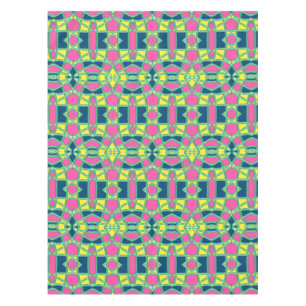 Toalha De Mesa Tecido de Mesa de algodão, padrão multicolorido de
