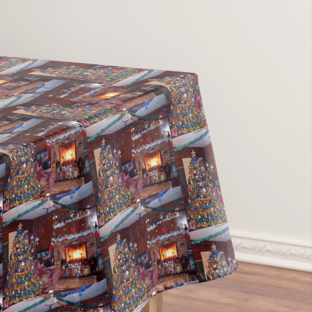 TOALHA DE MESA TÊM UM NATAL DE MERCADORIAS (Posição Original)