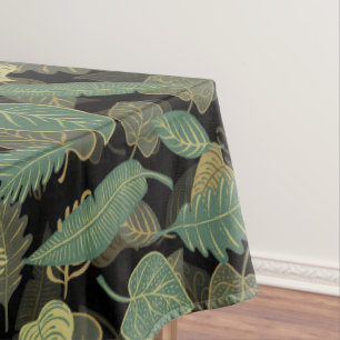 Toalha De Mesa Tendência Elegante Cai Verde Sai do Outono Preto