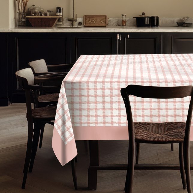 Toalha De Mesa Tendy Rosa Dourado Check Cloth para Interiores (Trendy Rose Gold Check Cloth for Interiors)