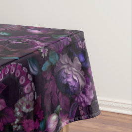 Toalha De Mesa Tentáculo Gótico Rosa Escuro Com Flores