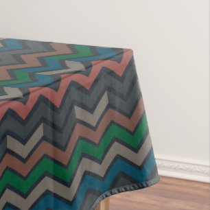 Toalha De Mesa Terra Escura Florestas Zigzag Chevron