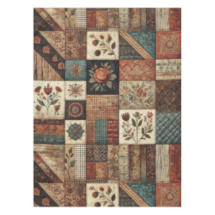 Toalha De Mesa Terracotta Patchwork Quilt Rustic Vintage Floral