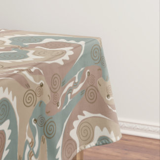 Toalha De Mesa Tesselação de Hares Insufláveis Tablete castanho 6