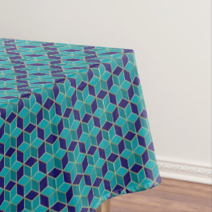 Toalha De Mesa Tessellation da estrela de David do azul e da