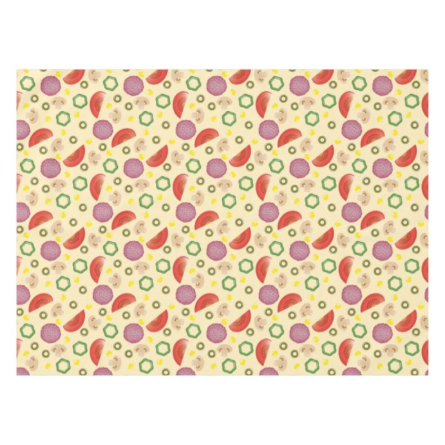 Toalha De Mesa Teste padrão 2 da pizza (Frente (Horizontal))