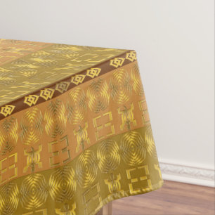 Toalha De Mesa teste padrão africano étnico com simbols de