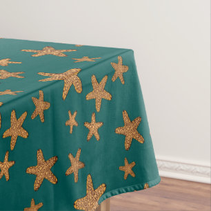 Toalha De Mesa Teste padrão alaranjado da estrela do mar