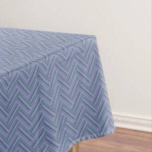 Toalha De Mesa teste padrão Azul-cinzento do weave do dobro das