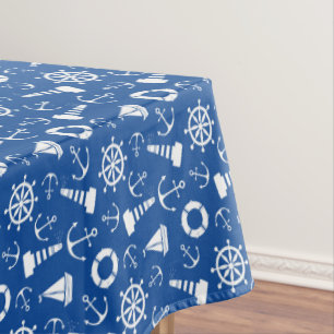 Toalha De Mesa Teste padrão azul do mar