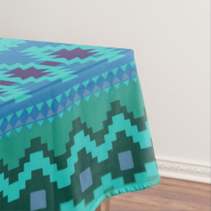 Toalha De Mesa teste padrão azul do sudoeste - arte abstracta