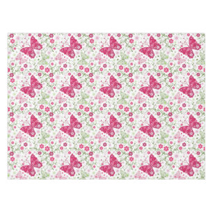 Toalha De Mesa Teste padrão branco floral