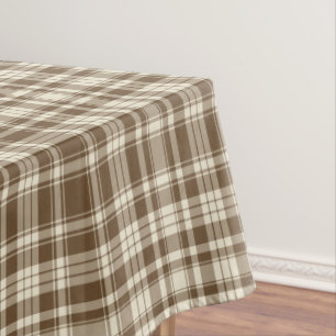 Toalha De Mesa Teste padrão Brown da xadrez de Tartan & no. 70 d