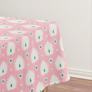 Toalha De Mesa Teste padrão chique moderno do ikat do verde do