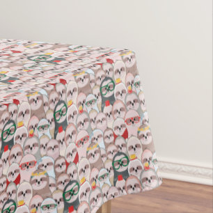 Toalha De Mesa Teste padrão cómico da preguiça