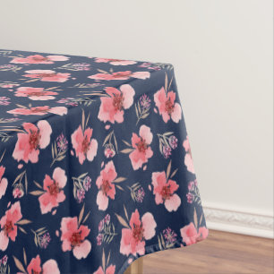 Toalha De Mesa Teste padrão cor-de-rosa escuro da aguarela