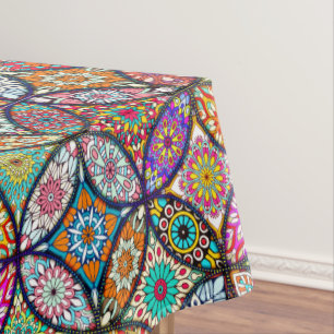 Toalha De Mesa Teste padrão criativo da arte dos círculos das