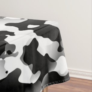 Toalha De Mesa Teste padrão da vaca preto e branco