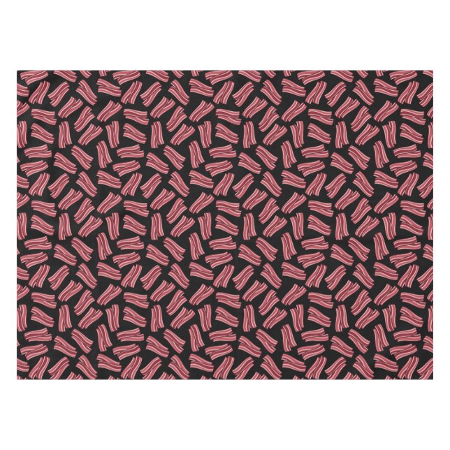 Toalha De Mesa Teste padrão das tiras de bacon (Frente (Horizontal))