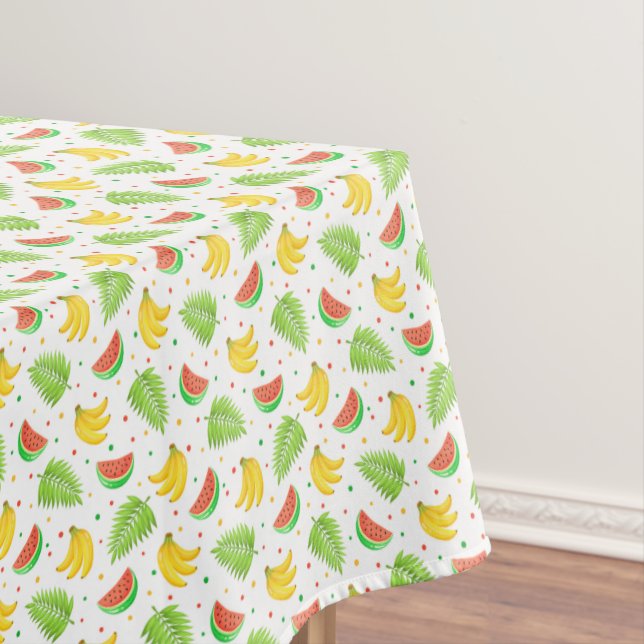 Toalha De Mesa Teste padrão de bolinhas da fruta tropical (Posição Original)
