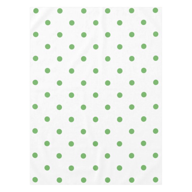 Toalha De Mesa Teste padrão de bolinhas pequeno: Verde (Frente)