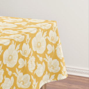 Toalha De Mesa Teste padrão de flor dourado