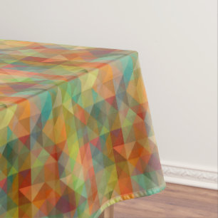 Toalha De Mesa Teste padrão de mosaico retro Funky moderno