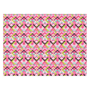 Toalha De Mesa Teste padrão de ziguezague cor-de-rosa tirado mã