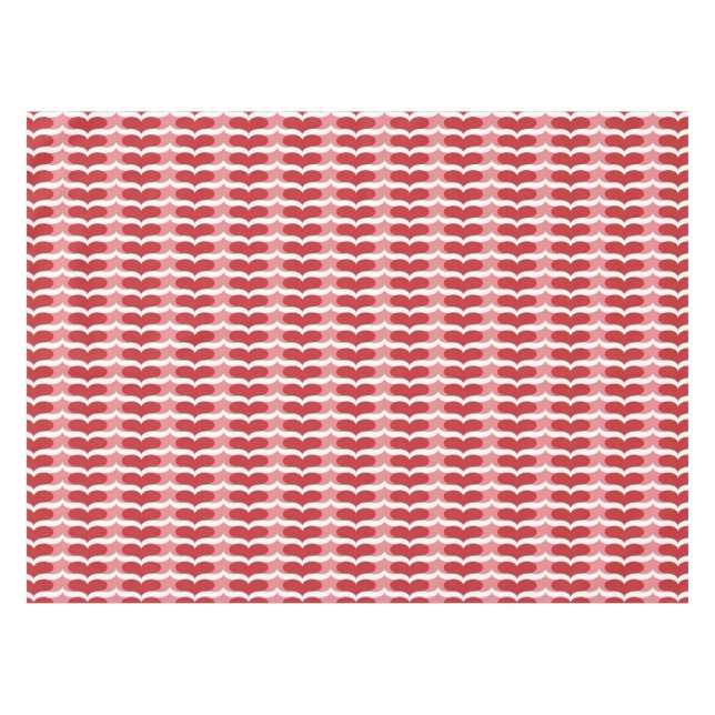 Toalha De Mesa Teste padrão do coração (Frente (Horizontal))