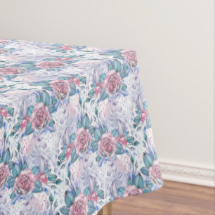 Toalha De Mesa Teste padrão do rosa do rosa & do azul