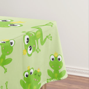Toalha De Mesa Teste padrão dos sapos, príncipe do sapo, prince