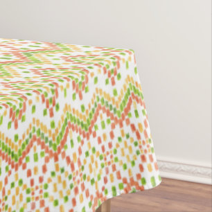 Toalha De Mesa Teste padrão étnico de Ikat no branco a